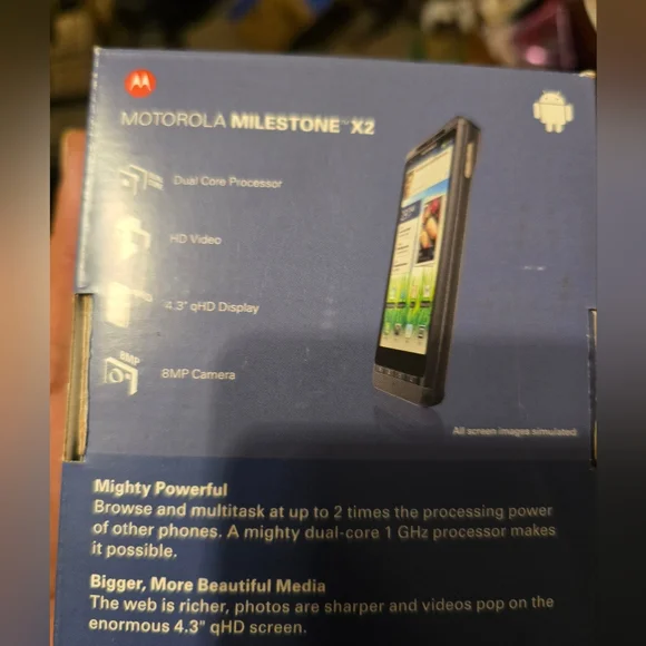 Motorola Milestone X2 with Black and Blue Design - Picture 2 of 2